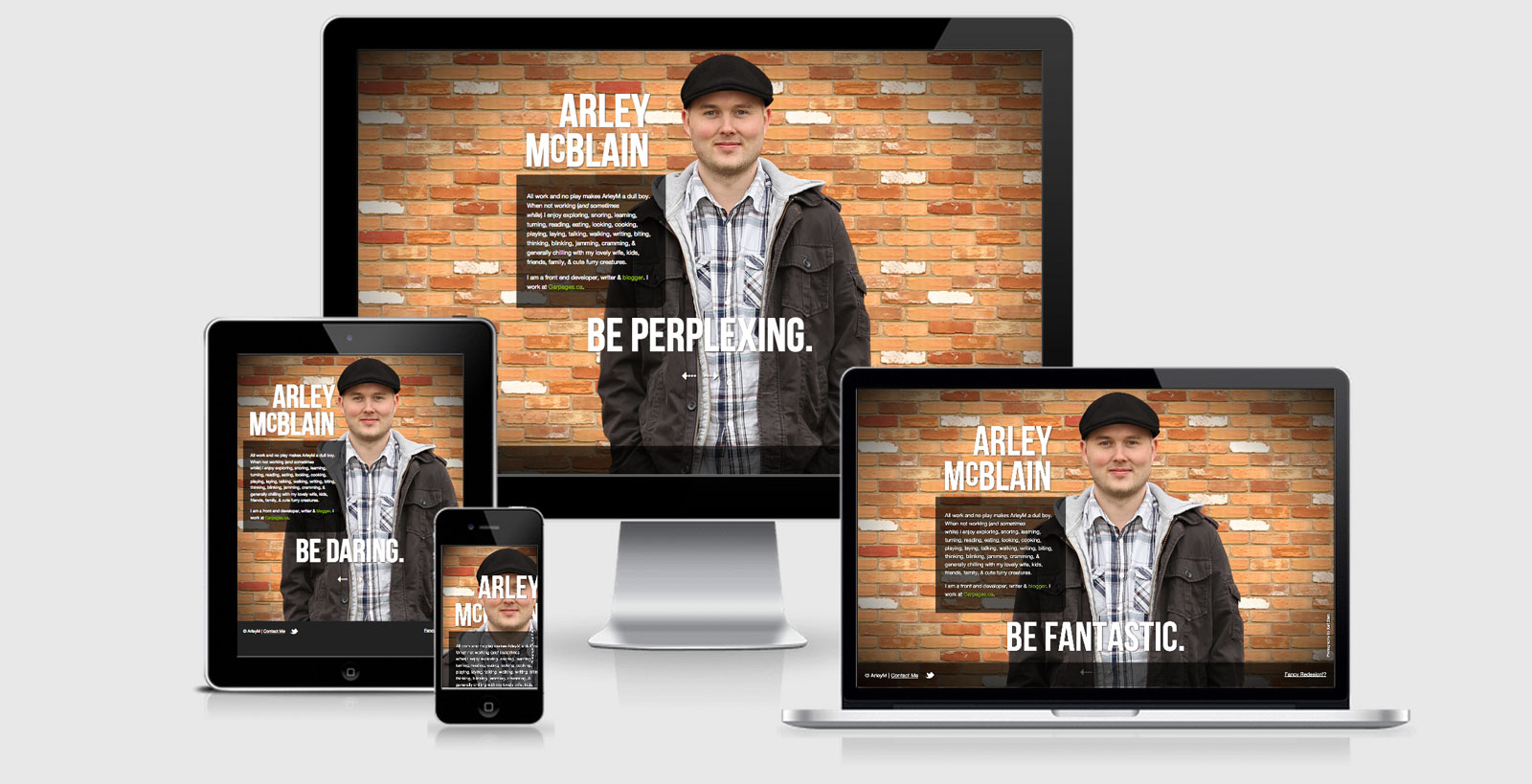 Arley McBlain blog across 4 viewports