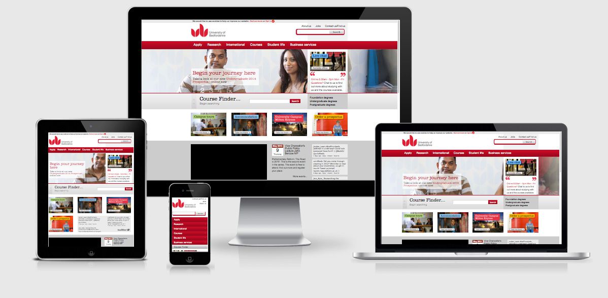 University of Bedfordshire Responsive Preview