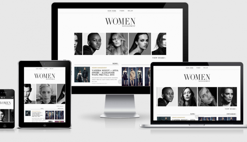 Womens Management Fashion website across 4 devices