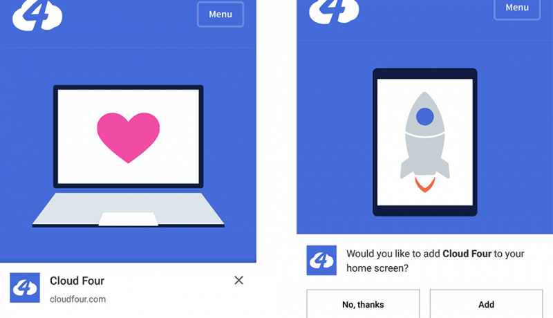 RWD PWA Cloud Four add-to-homescreen