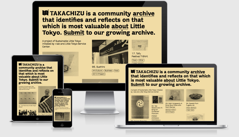 Takachizu across four responsive viewports