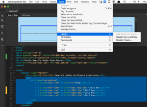 Feature image for the Add object to library in Dreamweaver CC is greyed out article