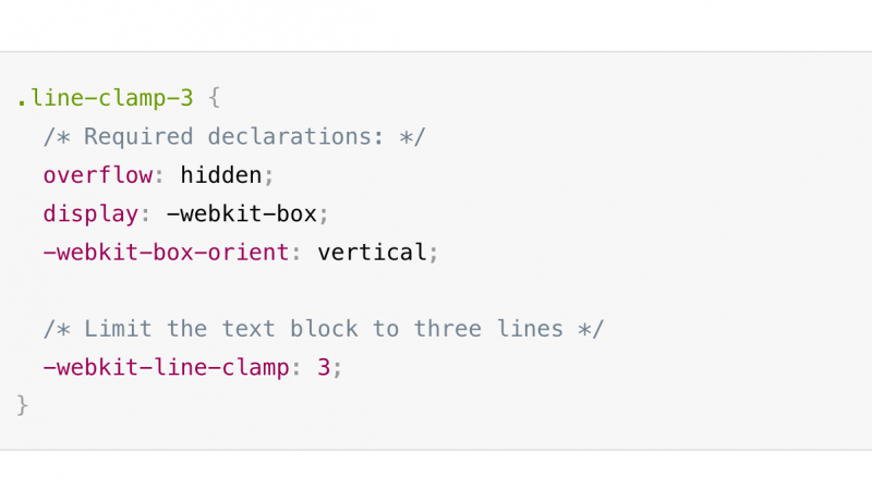 CSS Line Clamp